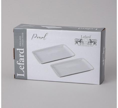 Набор прямоугольных блюд 2 шт. "PEARL", 25*14,5*2,5 см