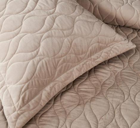 Покрывало "Sofi de Marko" Нобилис (светло-бежевый) Велюр, 240х280