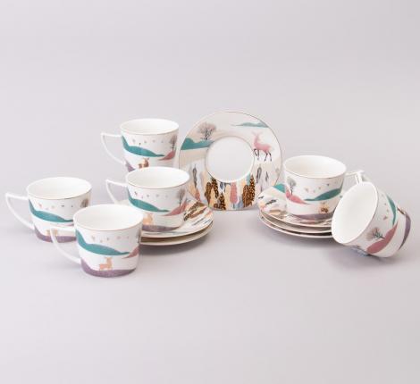 Чайный набор "TOP STYLE" 165-600 на 6 персон, 12 предметов (250 мл)