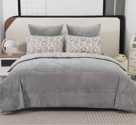 Постельное белье с одеялом "Sofi de Marko" Роберто №3 Велюр/Сатин, Семейный