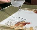 Скатерть круглая с пропиткой "ЗОЛОТАЯ КУРОЧКА", 185 см