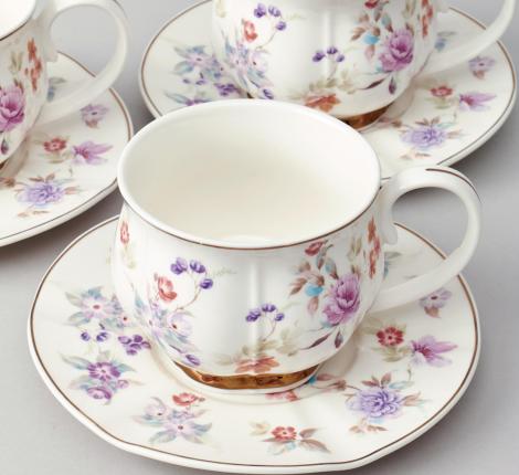 Чайный набор "ВРЕМЕНА ГОДА" 42-568 на 6 персон, 12 предметов (250 мл)