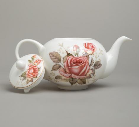 Чайный сервиз "КОРЕЙСКАЯ РОЗА" на 6 персон, 14 предметов