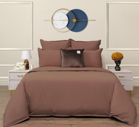 Постельное бельё "Sofi de Marko" Саммер (коричневый) Варёный хлопок, Евро