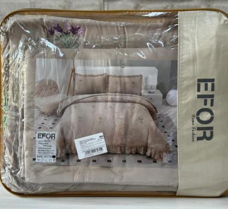 Постельное белье с одеялом EFOR SATEN "Эмилия №2 CAPPUCCINO", Евро