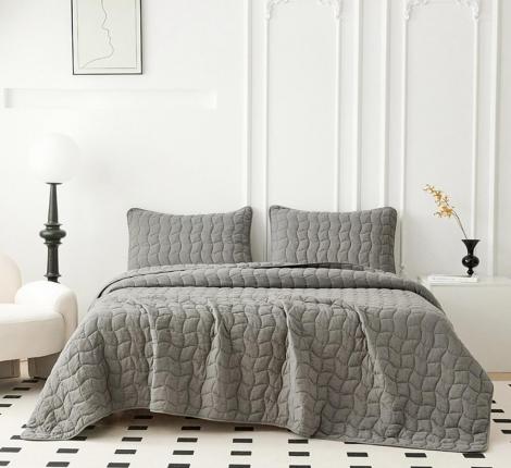 Покрывало "Sofi de Marko" Минелла (антрацит) Жатый сатин, 230х250