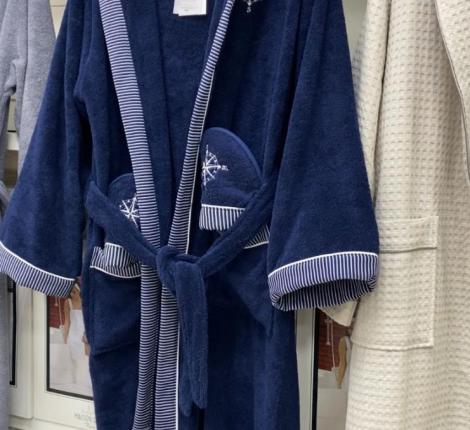 Халат мужской махровый Maison D'or "MARIN" синий, XL(50)/2XL(52)