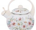 Чайник эмалированный со свистком "ДВОРЦОВЫЙ ПАРК", 2,2 л