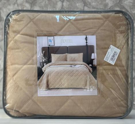 Покрывало велюровое "ROMB KANT" бежевый, 220х240