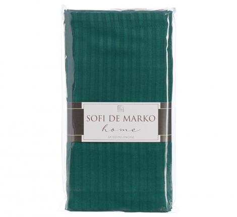 Наволочка "Sofi de Marko" Тиффани (малахит) Страйп Сатин, 50х70
