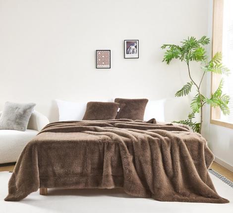 Плед "Sofi de Marko" Филиция (кофейный) Искусственный мех, 160х220