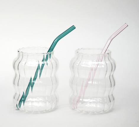 Набор стаканов 2 штуки "Agness" 887-291, 600 мл со стеклянными трубочками