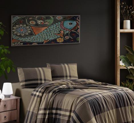 Постельное бельё "DO&CO" VELDOR (коричневый), Евро