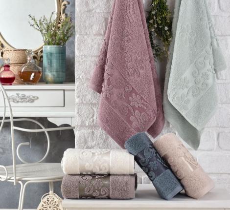 Набор махровых полотенец "TWO DOLPHINS" жаккард 50х90 (1/6 ) E752) EMIRA