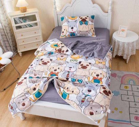 Постельное белье с одеялом детское "Sofi de Marko" Собачки Сатин, 1,5 спальный