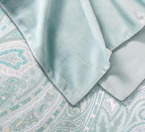 Постельное белье с одеялом &quot;Kazanov.A&quot; Лия (мави жемчуг) Велюр/Egypt Cotton, Евро