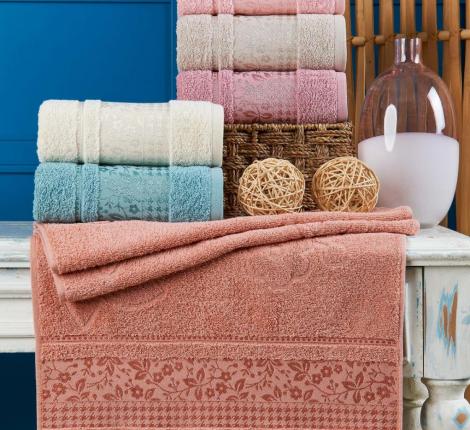 Набор махровых полотенец "PHILIPPUS" 70х140 (1/6 ) SUPER COTTON (A409) ADEN