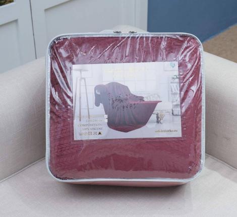 Плед "Sofi de Marko" Флориан (марсала) Велсофт, 160х220