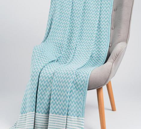 Плед "ELISA" (сине-зеленый) петроль, 170Х210