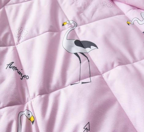 Постельное белье с одеялом детское "Sofi de Marko" Flamingo (розовый) Сатин, 1,5 спальный