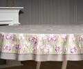 Скатерть овальная с пропиткой  "ИРИСЫ" 180х300 см, серый