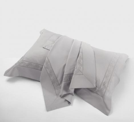 Постельное бельё с вышивкой "Asabella" 2388-6 Мако-Сатин, Евро