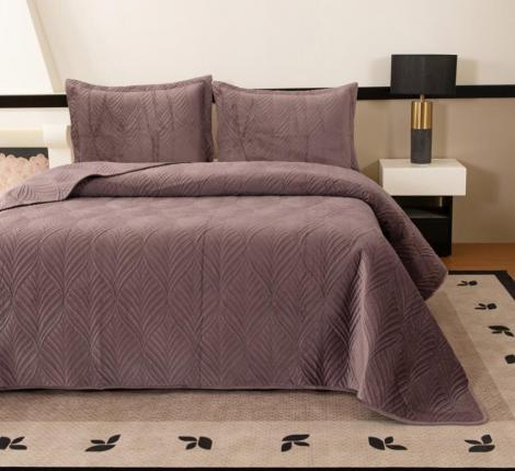 Покрывало "Sofi de Marko" Таира (чайная роза) Велюр, 240х260