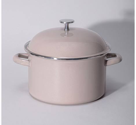 Кастрюля эмалированная с крышкой "CHARM", 3,5 л (кофейный)