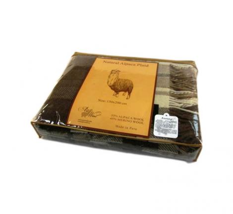 Плед INCALPACA (55% шерсть альпака, 45% шерсть мериноса) PP-17, 150x200