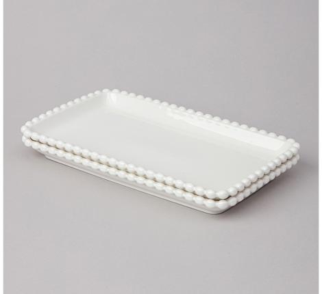 Набор прямоугольных блюд 2 шт. "PEARL", 25*14,5*2,5 см