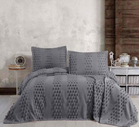 Покрывало EFOR Pique "DIDAR" 240х260, антрацит