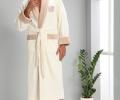 Халат мужской "NUSA" Biyeli 1140-1 кремовый, 3XL