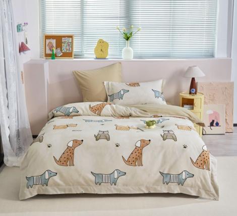 Постельное белье "Asabella" 2210-4XS Фланель, 1,5 спальный