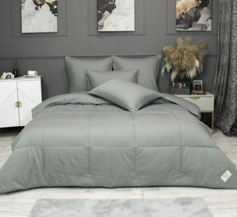 Постельное белье с одеялом "Kazanov.A." Шеффилд (пепел) Сатин, Евро