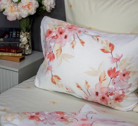 Постельное бельё с одеялом "Kazanov.A" Стелла (айвори) Сатин, Евро