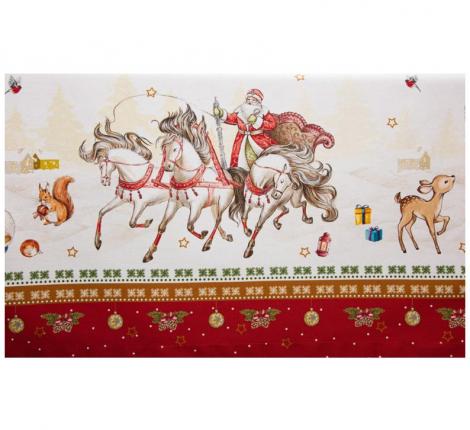Скатерть с пропиткой SANTALINO "С НОВЫМ ГОДОМ" 140х180 см, красный