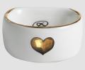 Держатель кольцо для салфеток Rory Dobner "GOLD LOVE HEART", фарфор