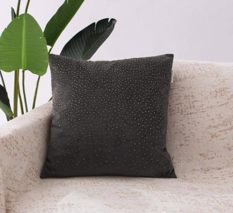 Наволочка декоративная "Sofi de Marko" Кристалл (антрацит) Велюр, 30х50 (1шт.)
