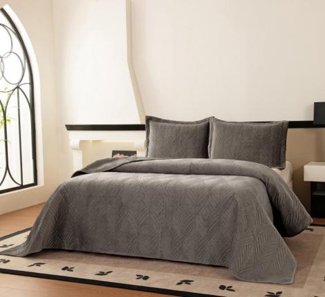 Покрывало "Sofi de Marko" Таира (пепел) Велюр, 240х260