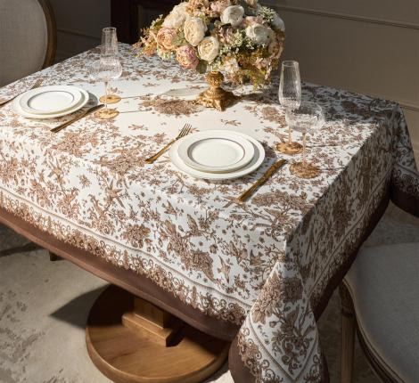 Скатерть с пропиткой SANTALINO "ROYAL GARDEN" 160х220 см, белый
