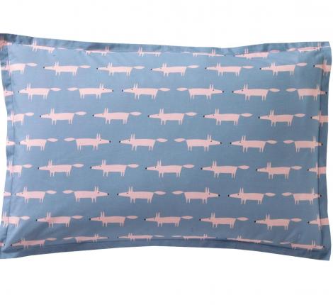 Постельное бельё "Blanc des Vosges" MR FOX denim (синий) перкаль, 1.5 спальный