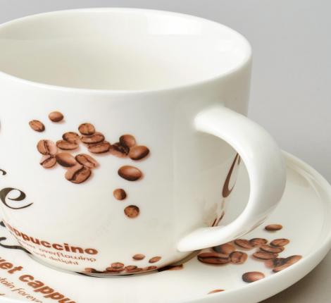 Чайный набор "COFFEE MANIA" на 6 персон, 12 предметов (250 мл)