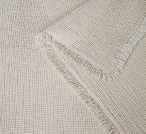 Постельное белье с покрывалом "Kazanov.A." Stonewash Muslin (кремовый) Муслин, Евро