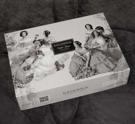 Постельное белье с одеялом "Kazanov.A." Хьюстон (графит серый жемчуг) Велюр/Egypt Cotton, Евро