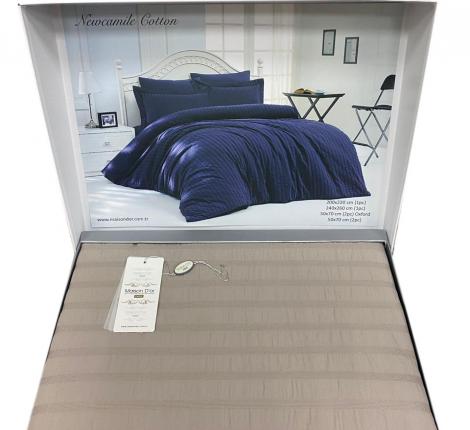 Постельное бельё "Maison D'or" NEW CAMILLE Жатый сатин 1,5 спальный, тёмно-бежевый