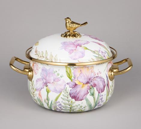 Набор эмалированных кастрюль с крышкой "IRISES", 6 предметов