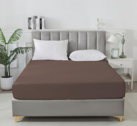 Простыня на резинке Tango SOHO (шоколадный), 160x200