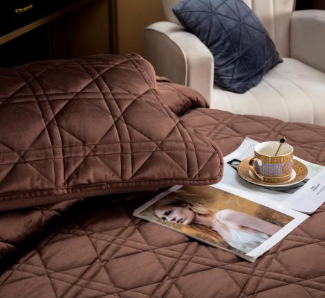 Покрывало велюровое "Kazanov.A." Dori (трюфель), 240х260