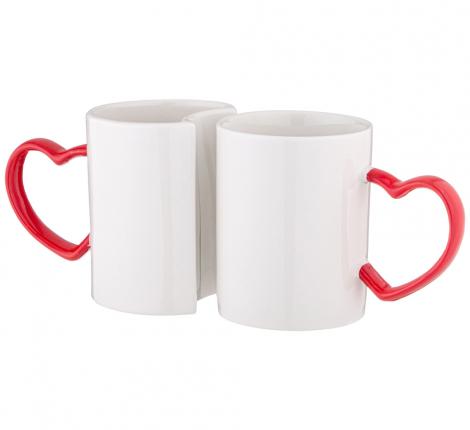 Набор кружек 2 шт. "ДАВАЙ ОБНИМЕМСЯ", 260 мл