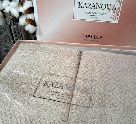 Комплект махровых полотенец "Kazanov.A." Gabriel (бежевый), 50х90+70х140